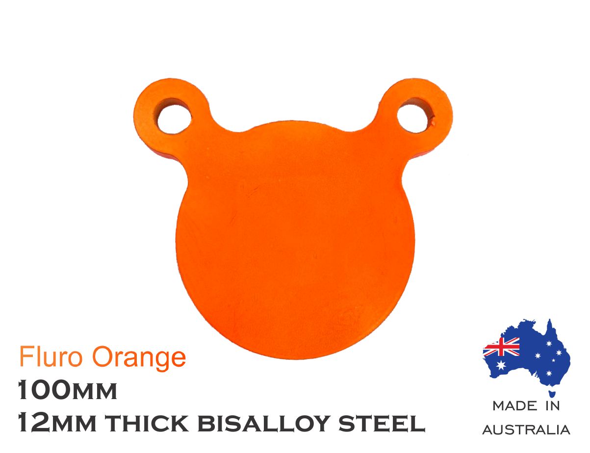Steel Gongs 100mm Fluro Orange